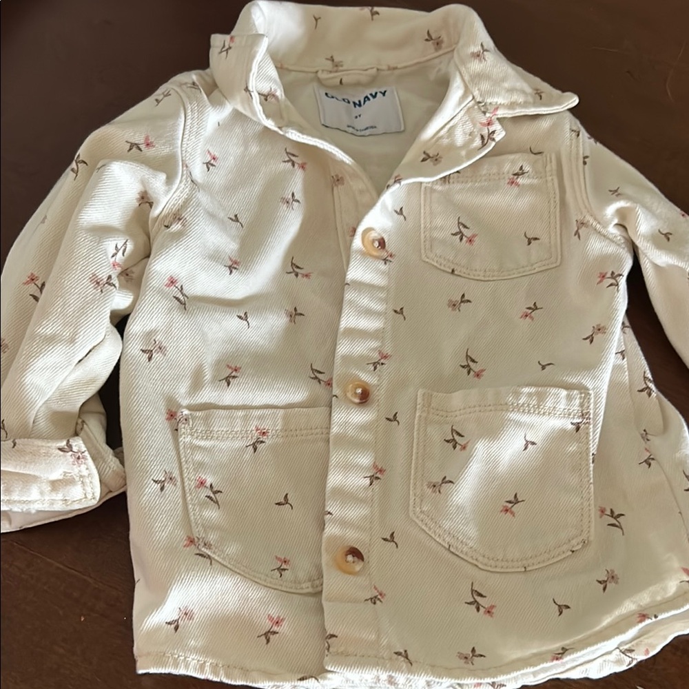 Old Navy Cream Floral Jacket